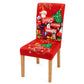 Housse de chaise élastique de Noël, housse complète extensible pour chaises de salle à manger à dossier haut
