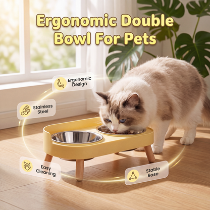 Elevated Double Pet Feeder
