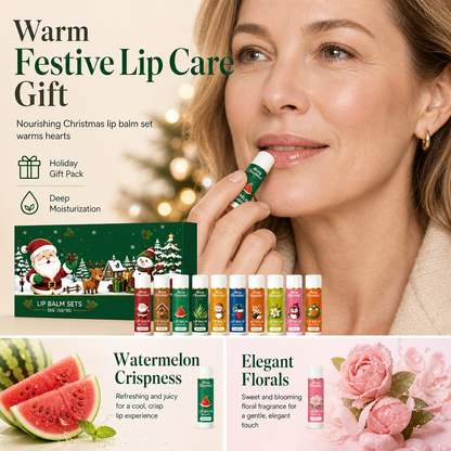 ⏳ Offre limitée −50% ⏰ Set de Baumes à Lèvres Hydratants de Noël