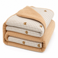 Lightweight Summer Cool Quilt with Soybean Fiber Filling and Textured Dot Fabric Machine Washable Air Conditioning Blanket for Adults and Kids