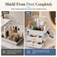 Large Capacity Dustproof Plastic Makeup Organizer Desktop Cosmetics Storage Box for Bedroom