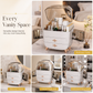 Large Capacity Dustproof Plastic Makeup Organizer Desktop Cosmetics Storage Box for Bedroom