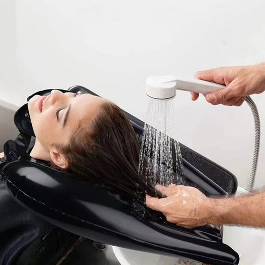 🛁 −50% ! ✨ Bac Shampooing Gonflable Portable – PVC Souple 24×15×4 pouces, Coussin Cervical Protecteur & Léger 155g – Lavage Cheveux Facile pour Personnes Âgées, Handicapées & Allitées 💆‍♀️