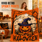🎃 −50% ! ✨ Plaid Flanelle Halloween Tête de Mort Rétro – Douceur Veloutée Moelleuse, Impression Numérique Effrayante & Bords Double Couture – Chaleur & Confort Maison & Sieste 🛋️