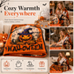 🎃 −50% ! ✨ Plaid Flanelle Halloween Tête de Mort Rétro – Douceur Veloutée Moelleuse, Impression Numérique Effrayante & Bords Double Couture – Chaleur & Confort Maison & Sieste 🛋️