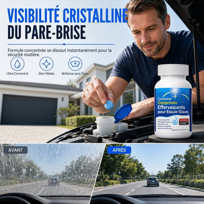 🛒 2 ACHETÉS = 1 OFFERT — AUJOURD'HUI SEULEMENT 🚗 Comprimés Lave-Glace — Fini le Pare-Brise Gras