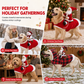 ⏳ Offre limitée −50% ⏰ Déguisement Noël Rouge pour Chien – Costume Père Noël Cavalier 3D avec Sangle de Poitrine Réglable