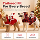 ⏳ Offre limitée −50% ⏰ Déguisement Noël Rouge pour Chien – Costume Père Noël Cavalier 3D avec Sangle de Poitrine Réglable