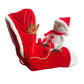 ⏳ Offre limitée −50% ⏰ Déguisement Noël Rouge pour Chien – Costume Père Noël Cavalier 3D avec Sangle de Poitrine Réglable