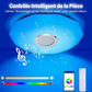 Plafonnier LED intelligent à musique avec haut-parleur Bluetooth