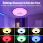 Plafonnier LED intelligent à musique avec haut-parleur Bluetooth
