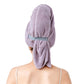 💧🧖 Serviette de Séchage pour Cheveux en Microfibre – Douce, Absorbante et Maintenue par Élastique
