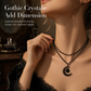 🌙 PROMO FLASH : 50% DE RÉDUCTION ! Collier Gothique – Perles Cristal Noir Double Couche & Pendentif Lune Ajourée en Alliage de Zinc for une Élégance Sombre et Mystérieuse ✨🖤