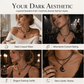 🌙 PROMO FLASH : 50% DE RÉDUCTION ! Collier Gothique – Perles Cristal Noir Double Couche & Pendentif Lune Ajourée en Alliage de Zinc for une Élégance Sombre et Mystérieuse ✨🖤