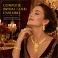 ⏳ OFFRE LIMITÉE −50% ! ⏰ Parure de Bijoux de Mariée Plaquée Or 24K | Style Dubaï & Indien | Collier, Bracelet, Bague & Boucles d’Oreilles pour Femme💩💍📿