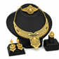 ⏳ OFFRE LIMITÉE −50% ! ⏰ Parure de Bijoux de Mariée Plaquée Or 24K | Style Dubaï & Indien | Collier, Bracelet, Bague & Boucles d’Oreilles pour Femme💩💍📿