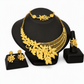 ⏳ OFFRE LIMITÉE −50% ! ⏰ Parure de Bijoux de Mariée Plaquée Or 24K | Style Dubaï & Indien | Collier, Bracelet, Bague & Boucles d’Oreilles pour Femme💩💍📿