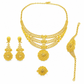 ⏳ OFFRE LIMITÉE −50% ! ⏰ Parure de Bijoux de Mariée Plaquée Or 24K | Style Dubaï & Indien | Collier, Bracelet, Bague & Boucles d’Oreilles pour Femme💩💍📿
