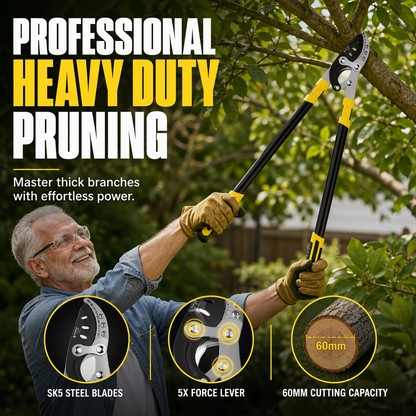 ⏳🔥 OFFRE LIMITÉE −50% ! ⏰ Cisaille Élégueur Haute Résistance pour Grosses Branches – Sécateur Coupe-Branches Économiseur d’Effort pour Arbres Fruitiers & Jardin
