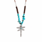 🦋 50% DE RÉDUCTION! 💧 Collier superposé bohème – Pendentif libellule & turquoise ✨