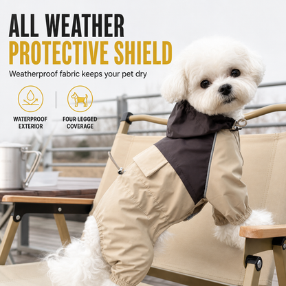 🐕🌧️ ⏳🔥 OFFRE LIMITÉE −50% ! ⏰ Imperméable Intégral pour Animaux À Quatre Pattes | Protège Pattes & Ventre de la Boue et de la Pluie 🏃