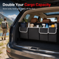 ⏳🔥 OFFRE LIMITÉE −50% ! ⏰ Organisateur de Coffre Voiture Multifonction en Tissu Oxford – Sac Suspendu au Siège Arrière, Compatible SUV, Noir, 90×12×25 cm