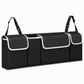 ⏳🔥 OFFRE LIMITÉE −50% ! ⏰ Organisateur de Coffre Voiture Multifonction en Tissu Oxford – Sac Suspendu au Siège Arrière, Compatible SUV, Noir, 90×12×25 cm