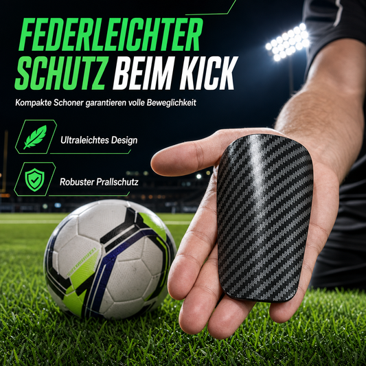 ⚽ ⏳🔥 OFFRE LIMITÉE −50% ! ⏰ Mini Jambarts de Football Aspect Carbone – Légers & Ultra-Discrets pour l’Entraînement ✨