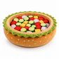 🍔 Corbeille pour Chien en Forme de Hamburger 🐾 – Coussin Rond Douillet Toutes Saisons, 35 & 50 cm