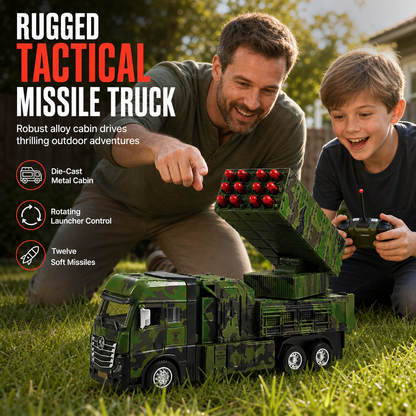 🚚 PROMO FLASH : 50% DE RÉDUCTION ! Camion-Jouet Télécommandé avec Lance-Missiles – Structure Métallique & Tout-Terrain for des Heures de Jeu Immersif 🎯✨