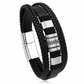 🔱 PROMO FLASH : 50% DE RÉDUCTION ! Bracelet Rétro en Cuir Tressé pour Homme – Fermoir Magnétique à Motif Épi de Blé for un Style Masculin Élégant au Quotidien ✨