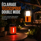 Lanterne de camping portable à énergie solaire et à manivelle, lampe d'urgence télescopique pour le camping en extérieur