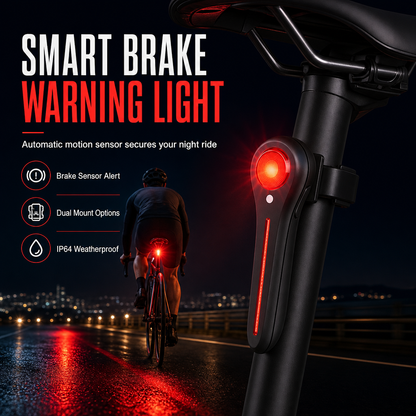 🚴PROMO FLASH : 50% DE RÉDUCTION ! Feu Arrière de Vélo Rechargeable avec Détection du Freinage – Capteur de Mouvement & Protection IP64, Fixation Sans Outil for une Visibilité Accrue et une Sécurité Optimale à Vélo ✨