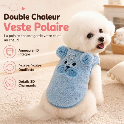 ⏳ Offre limitée : -50 % ⏰Gilet doux pour chien et chat, doublure en polaire chaude et broderie de motif cartoon