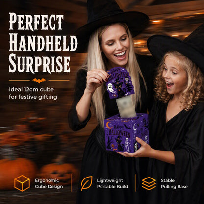 🎃 -50 % ! ✨ Boîte cadeau surprise d’Halloween à billets déroulants, ruban de billets interactif, motif citrouille et carton robuste, montage en 3 minutes 🎁