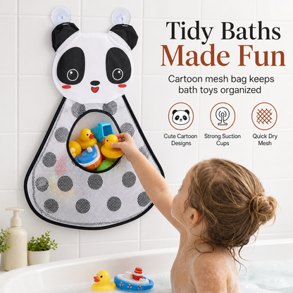 ⏳🔥 Offre limitée : -50 % ! ⏰🐻 Rangement pour jouets de bain, filet à ventouses au design adorable 🛁✨
