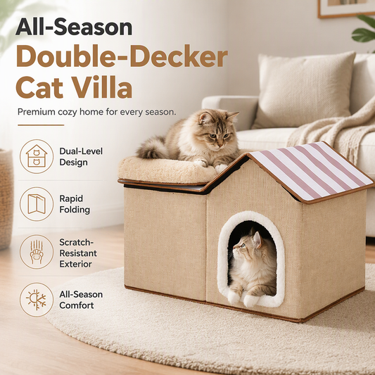 📢📢 -50 % !! ⏰ Maison pliable pour chat, couchage chaud pour l’hiver et adapté à toutes les saisons