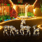 ⏳🔥 Offre limitée : -50 % ! ⏰Ensemble de rennes de Noël lumineux à LED avec nœuds, famille décorative pour l’intérieur et l’extérieur