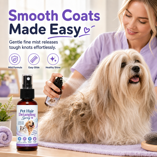🐾 50% DE RÉDUCTION! ✨ Spray anti-boules de poils – Réduit la chute & pelage brillant ✨