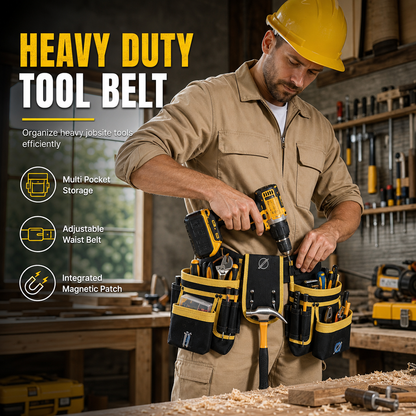 👷 50% DE RÉDUCTION! 🛠️ Sacoche outil réglable – Multiples poches & pratique ✨