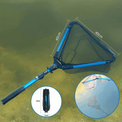 🎉 Épuisette triangulaire flottante, pliable et télescopique