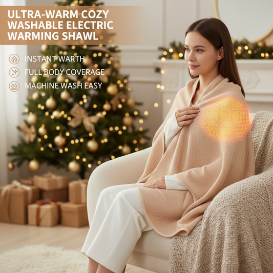 🔥🧣 PROMO FLASH : 50% DE RÉDUCTION ! Châle Chauffant Électrique USB Lavable – Chauffe en Secondes, Sécurité 5V, 80×150 cm, Tissu Jacquard Moelleux for un Cocon de Chaleur Partout ✨