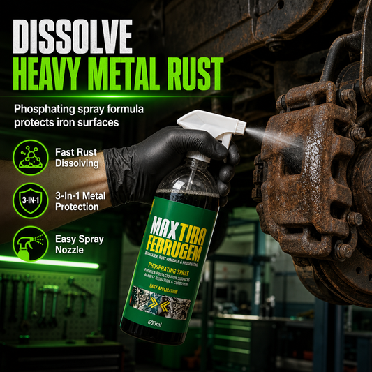 🛡️🔧 PROMO FLASH : 50% DE RÉDUCTION ! Spray Dérouillant et Phosphatant 3-en-1 pour Métaux 500 ml – Dissout la Rouille, Dégraisse & Crée un Film Protecteur Anticorrosion for une Restauration Durable des Outils, Carrosseries et Portails ✨