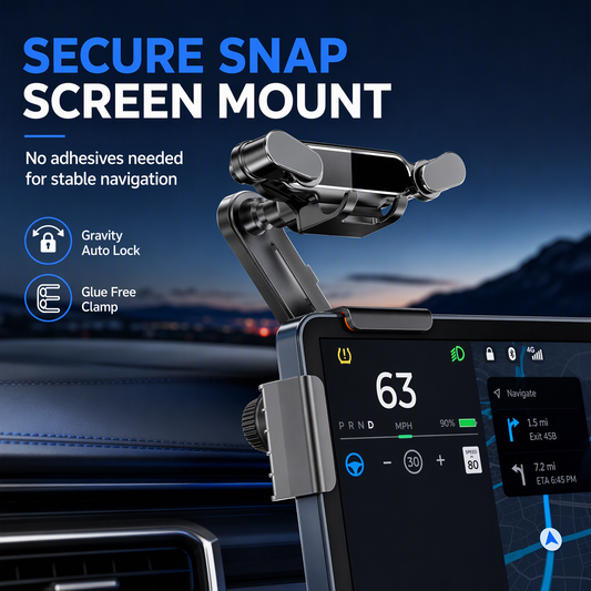 🚗📱 PROMO FLASH : 50% DE RÉDUCTION ! Support Téléphone pour Écran Central de Voiture – Pince Anti-Rayures 100% Silicone & Verrouillage par Gravité for un GPS Stable Face aux Yeux, Sans Coller ni Vibrer ✨