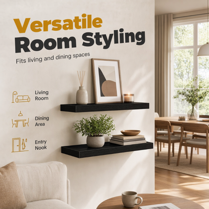 ⏳🔥 Offre limitée : -50% ! ⏰ Étagères murales flottantes en bois au style minimaliste