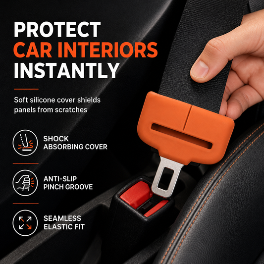📢📢 -50 % 🚗 Protection universelle en silicone pour boucle de ceinture de sécurité, contre les chocs et les rayures dans l’habitacle