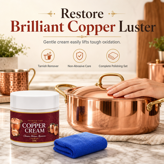 ⏳🔥 Offre limitée : -50 % ! ⏰ Pâte nettoyante pour cuivre 50 ml avec chiffon, pour polir et éliminer l’oxydation des casseroles, tasses et ustensiles de cuisine
