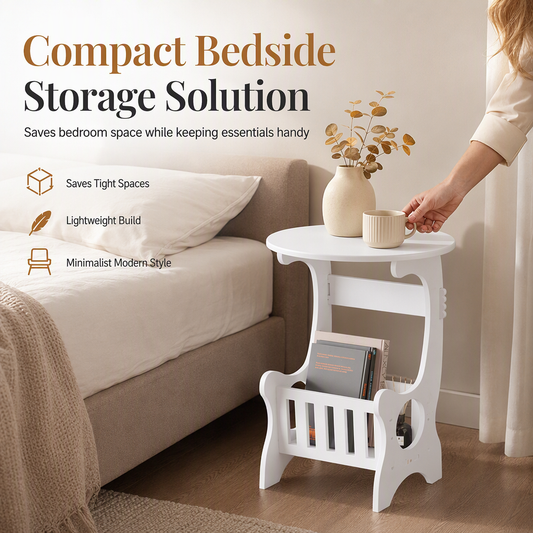 📢📢 -50 % !! ⏰ Table de chevet ronde moderne et minimaliste, table d’appoint pour les petits espaces de la chambre et du salon