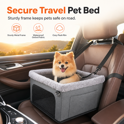 🐶🚗 Panier de voyage sécurisé pour chien, -50 % ! Armature métallique robuste, tissu Oxford imperméable et laisse de sécurité pour protéger votre chien et vos sièges 🛡️