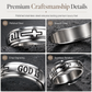 🌸 -50 % maintenant ! 🌸 Bague tournante argentée en acier titane avec gravure « God Is Within Her She Will Not Fall » (Dieu est en elle, elle ne tombera pas)